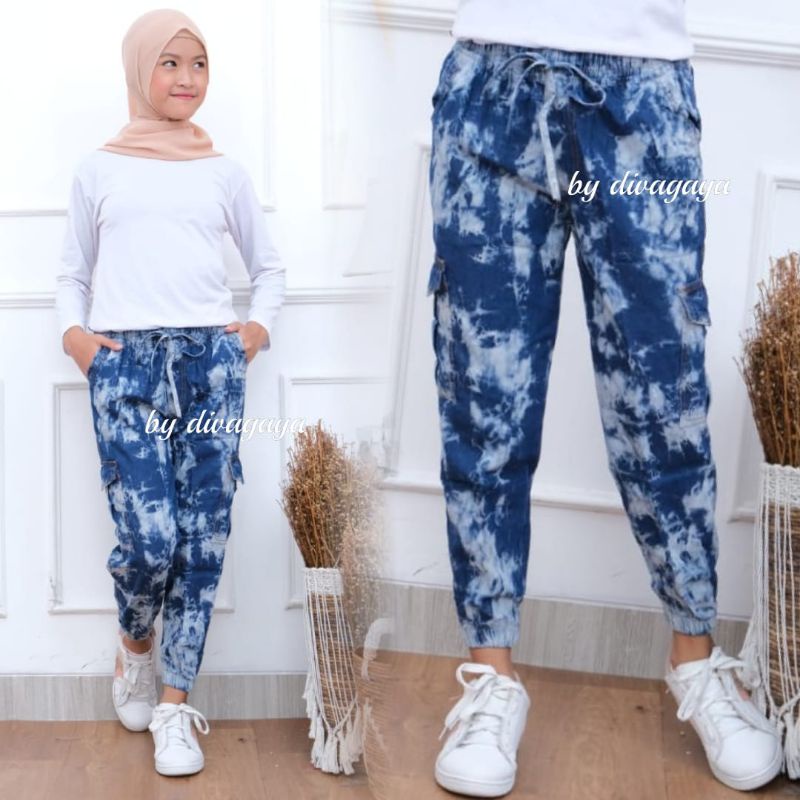 JOGER ANAK PEREMPUAN MOTIF TIE DYE