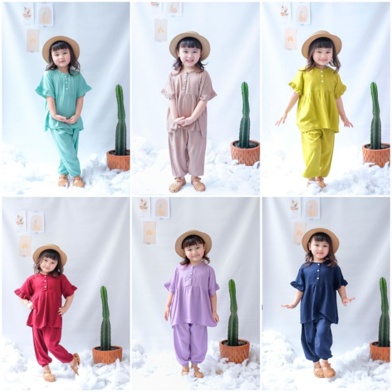 Set Yola Setelan Rayon Anak Smilee Size 1-5T