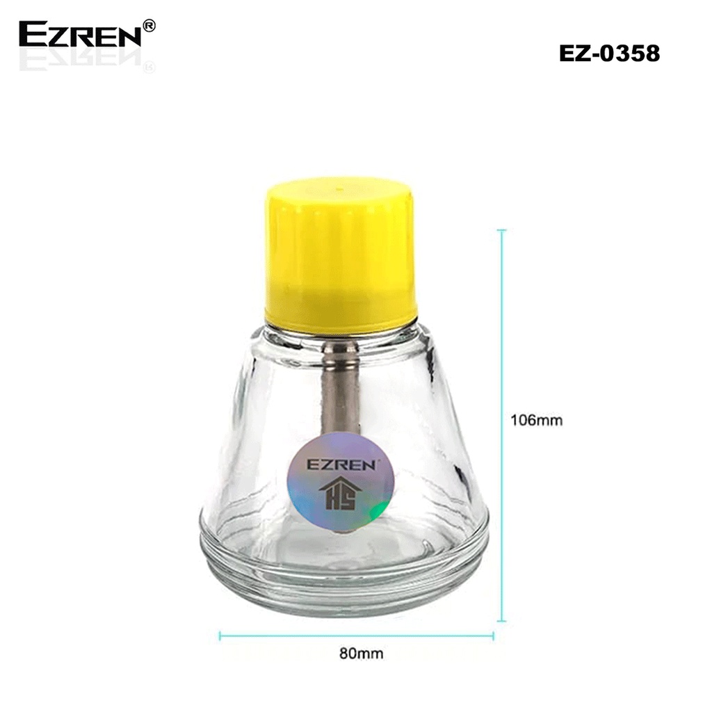 Ezren EZ-0358 Botol Alkohol Kaca Stainless Jenis Penekan pipa