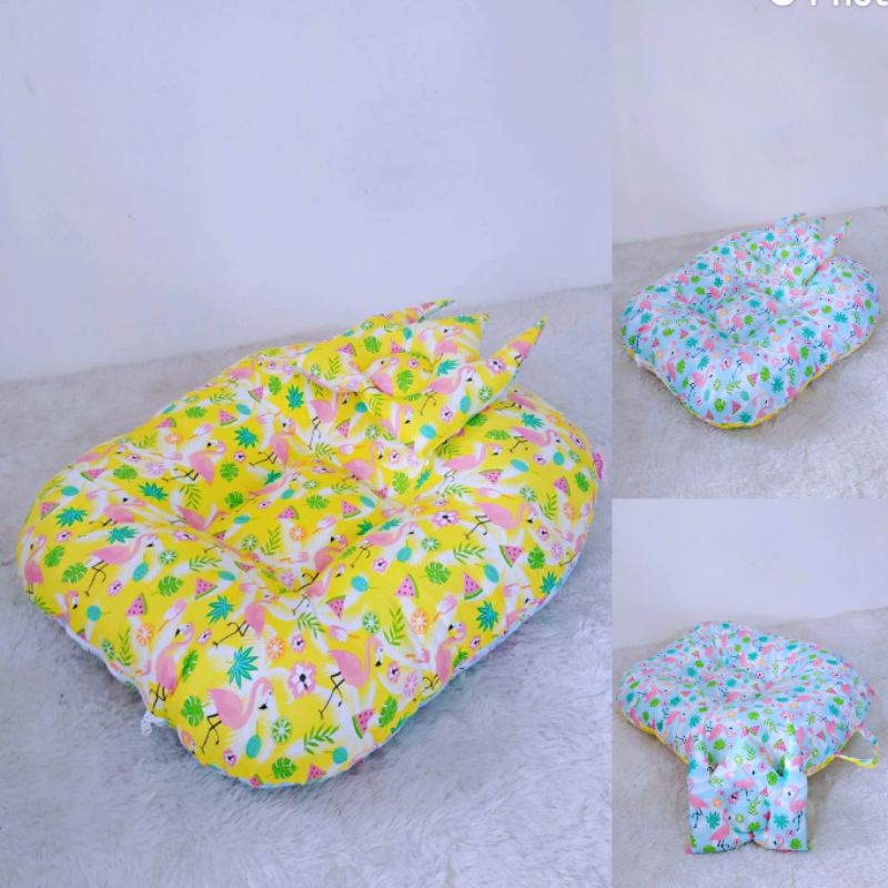Sofa Bayi Multifungsi / Kasur Bayi Empuk GRATIS Bantal Anti Peyang-Flaminggo