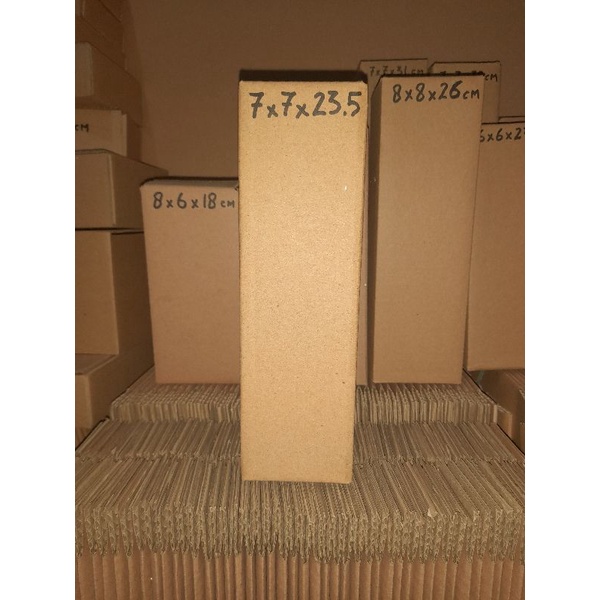

Kardus 7x7x23.5 cm baru polos luar dalam