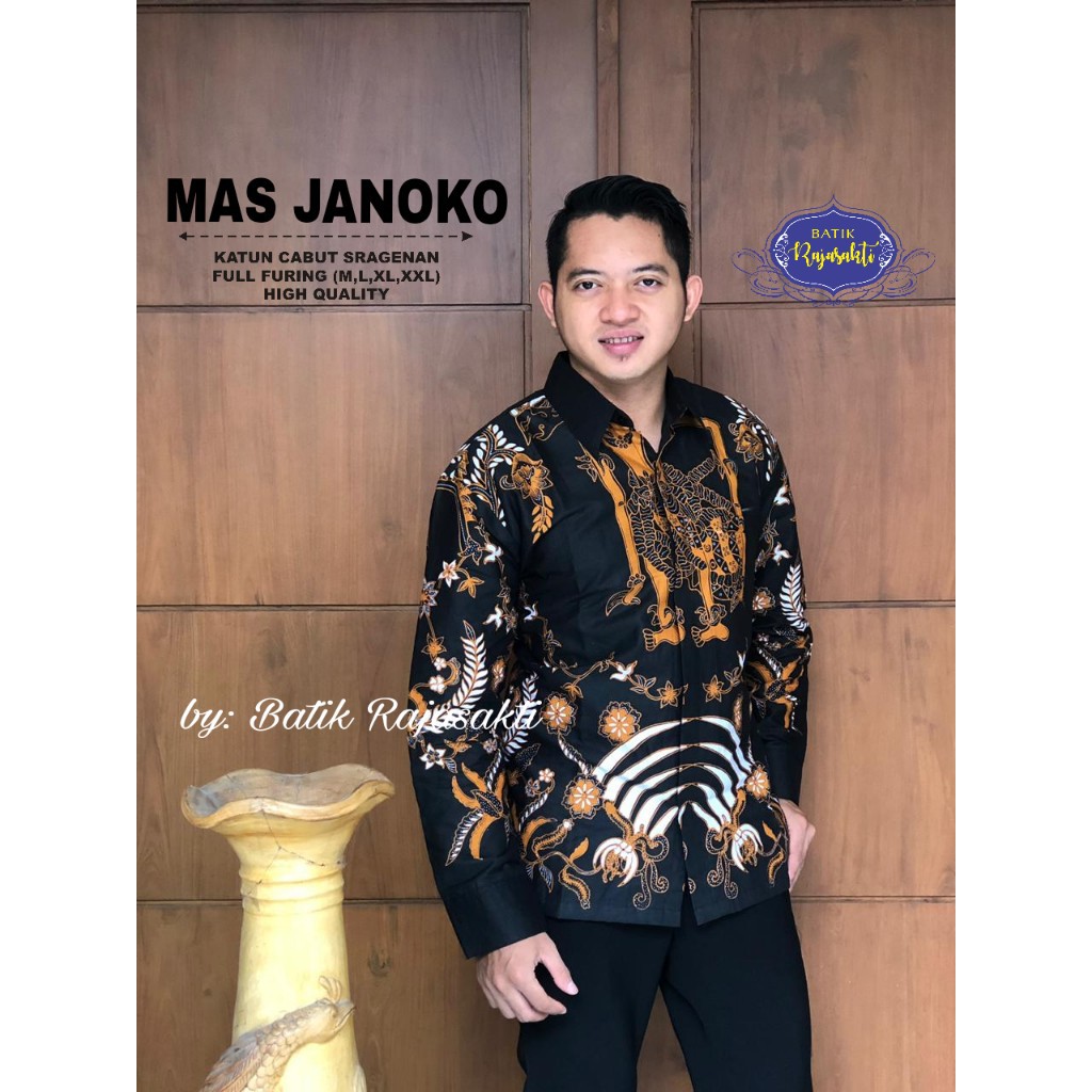 MAS JANOKO RAJASAKTI KEMEJA BATIK SOLO PRIA LENGAN PANJANG LAPIS FURING ATASAN PREMIUM MODERN KATUN HALUS ALEHANDRO AQMAR ARIFANSYAH ARKANANTA ARYABIMA EXCLUSIVE ARYAQUNA ARYASALOKA ARYATIRTA ASMARADANA ASTAGUNA AUSHAF BABON ANGKREM BAHUWIRYA