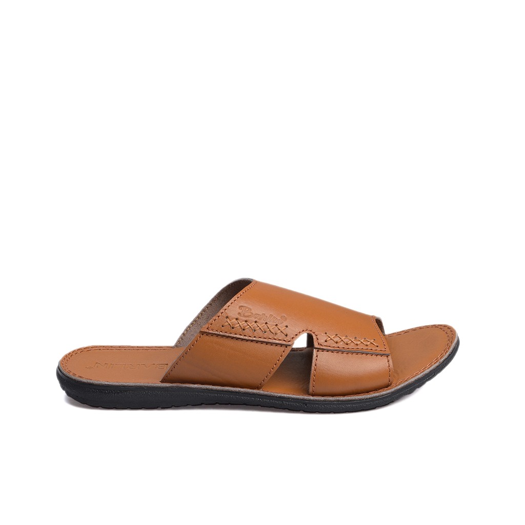 Sandal Pria Full Kulit asli 100% - Sendal Casual Slop Barlin Original - SM01