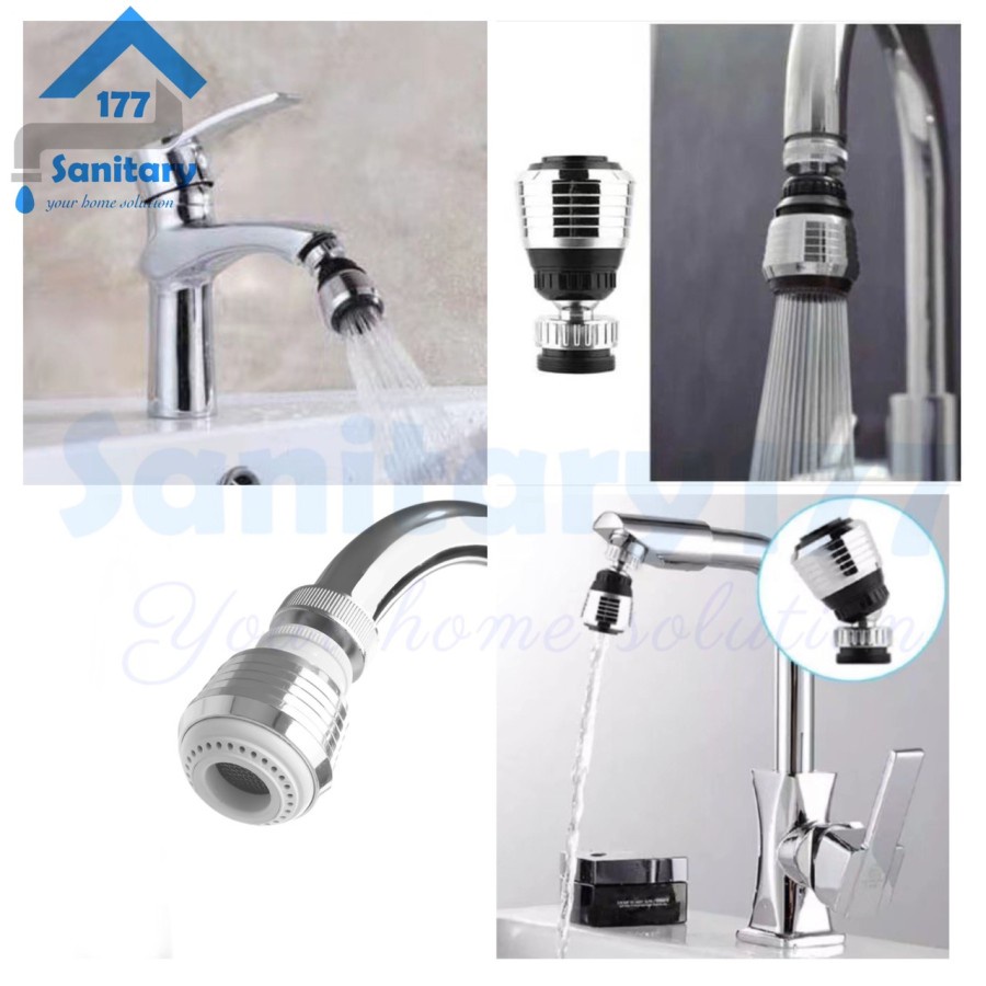 Sambungan Saringan Kepala Keran air Sink 2in1 Mini Y4A - Saringan Filter Kepala Kran air Cuci Piring Head Faucet Filter