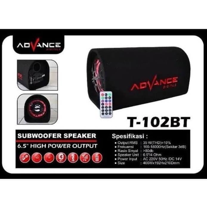 Speaker Advance T102BT Bluetooth 6.5inch
