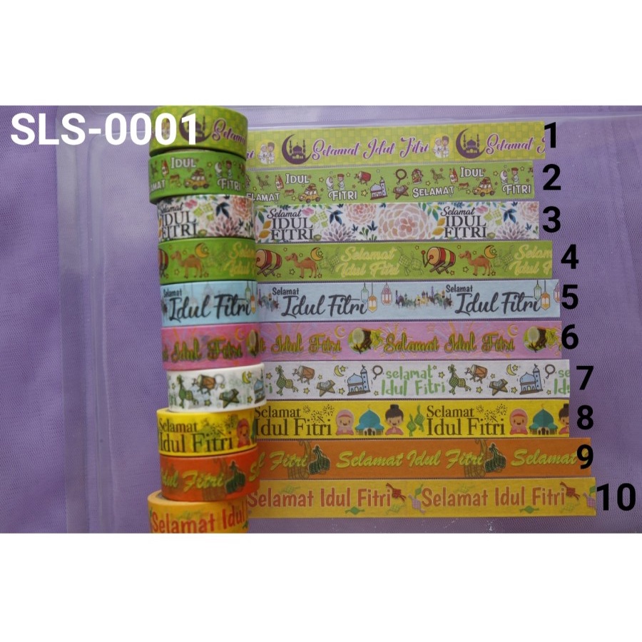 

SLS-0001 Deco tape Isolasi selotip washi gambar motif idul fitri