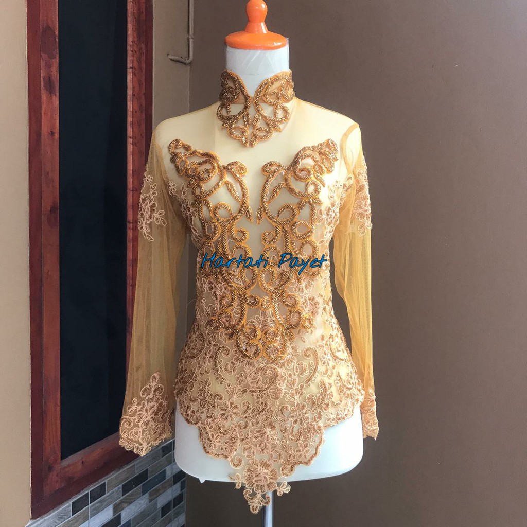 (Ready) Kebaya Atasan Akad Full Payet / Kebaya Kornelli / Kebaya Gaun Pengantin