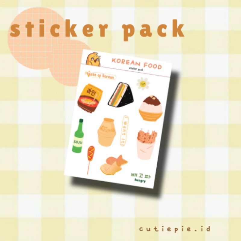 

[ready stock] DECO STICKER KOREAN FOOD VER STIKER VINLY STICKER DEKORASI DAILY JOURNAL STIKER FANMADE