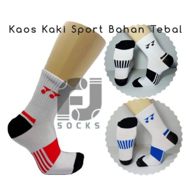 (PERPASANG) KAOS KAKI SPORT (Y4X PUTIH)/KAOS KAKI BADMINTON