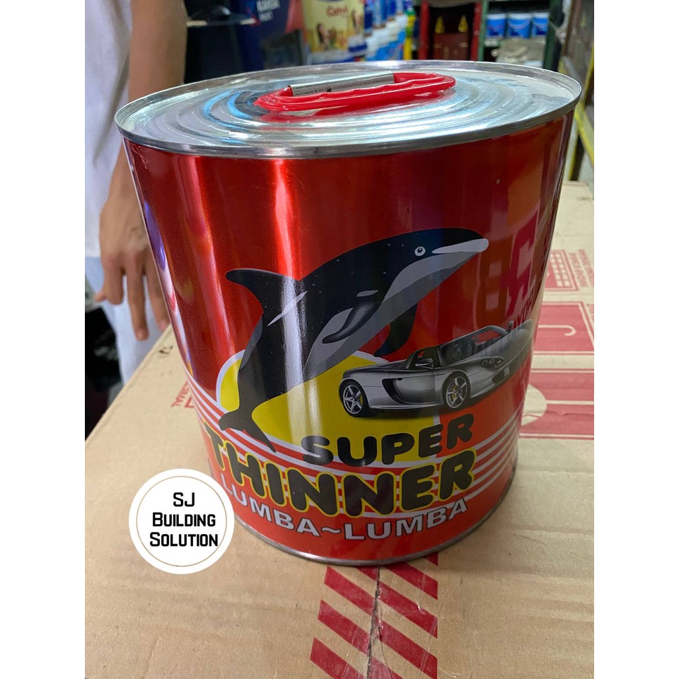 Thinner / Tiner / Pengencer Cat Lumba Lumba Super Kemasan Kaleng 4 ltr Kualitas Bagus Terbukti