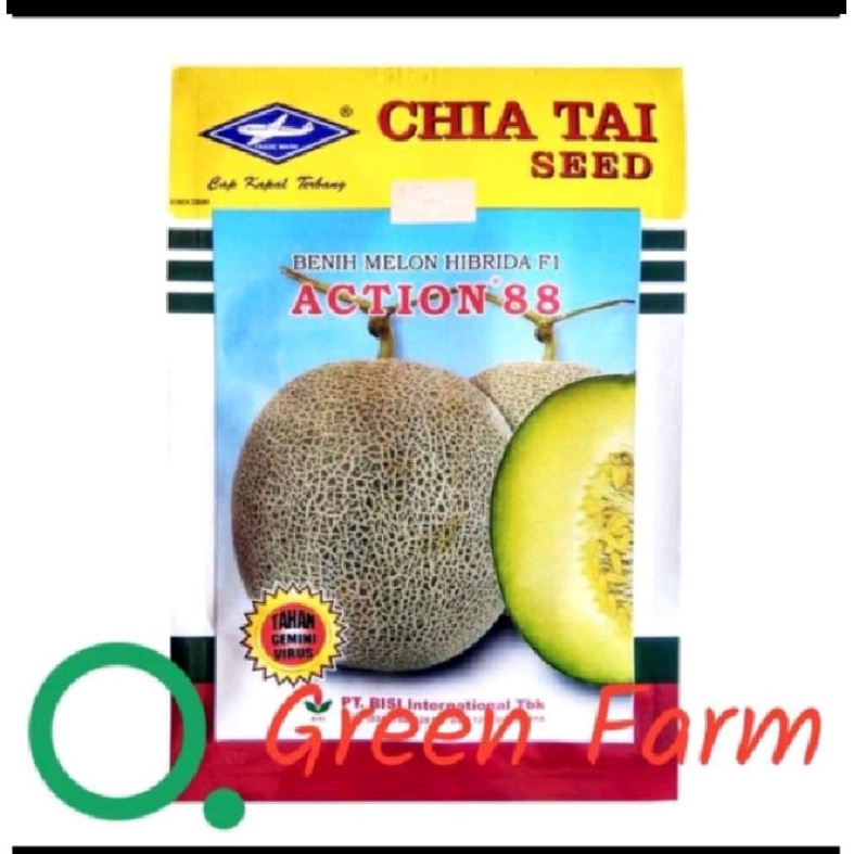 Melon Action 88 F1 Melon Hibrida Tahan Virus Kemasan  12 gr 500biji Bonus