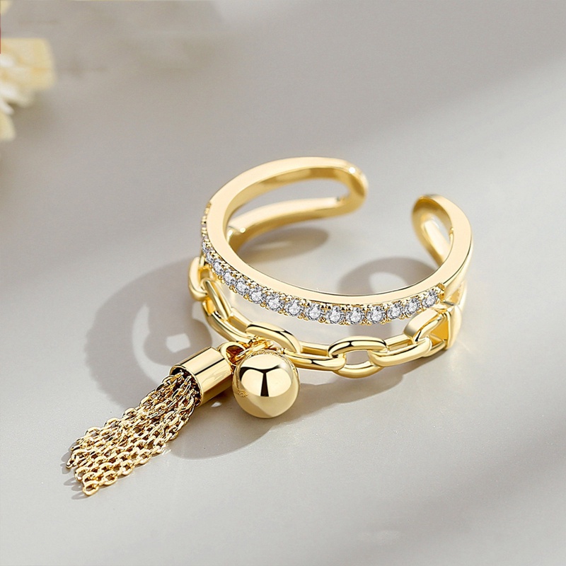 Perhiasan Cincin Liontin Bintang Cubic Zirconia Mutiara Imitasi Warna Emas Silver Gaya Klasik Untuk Wanita