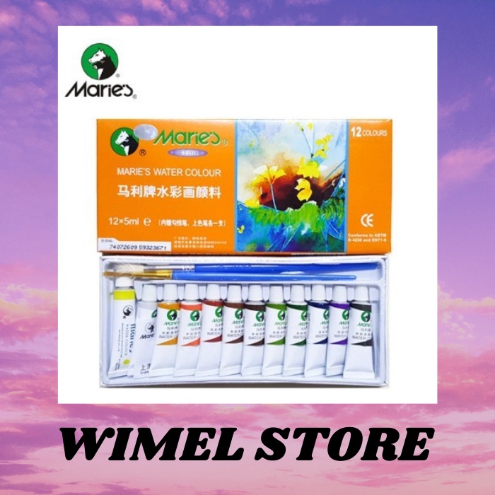 

MARIES Water Colour Set Type 1325 5ml 12 warna (CAT AIR)