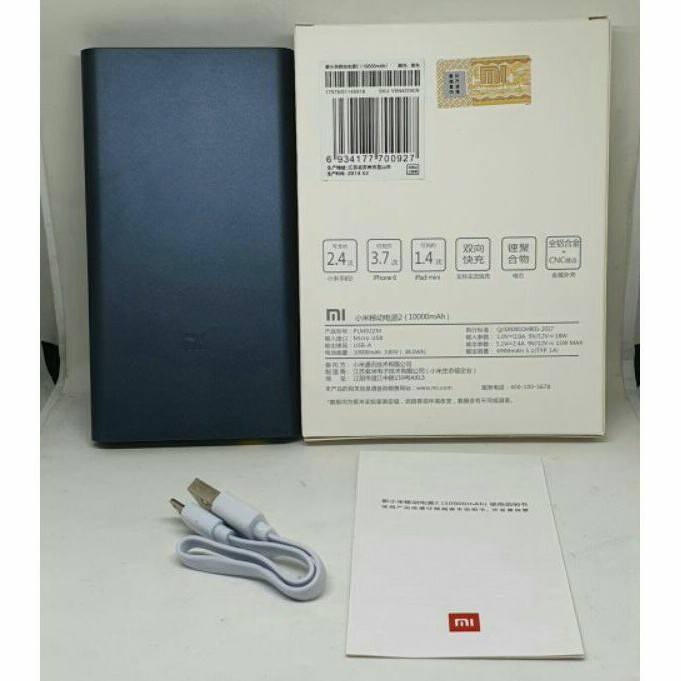 Power bank XIAOMI 10000 mah Powerbank Mi 2 10000mAh 1 Port USB Kode PB MI 2 PRO Micro Usb PLM02ZM