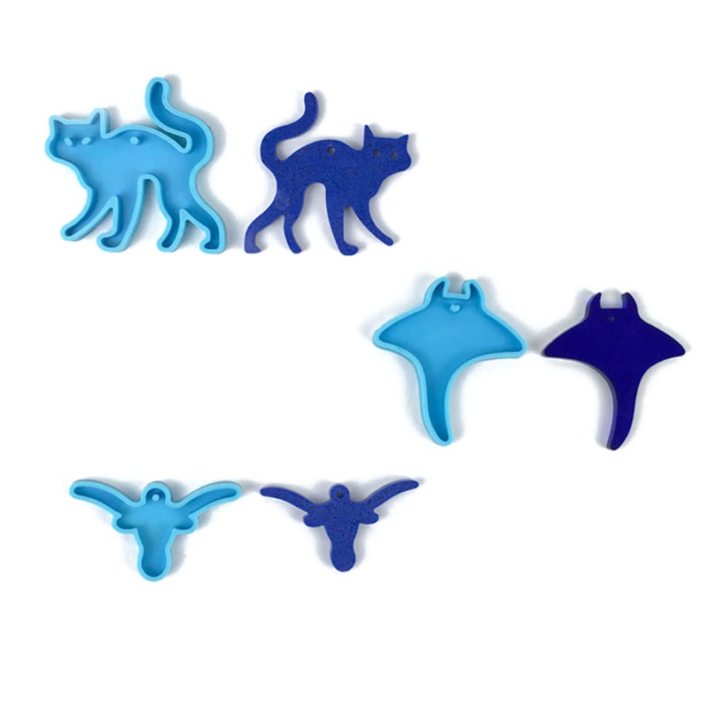 SIY  Resin Casting Silicone Mold Animal Series Keychain Pendat Jewelry Mould DIY