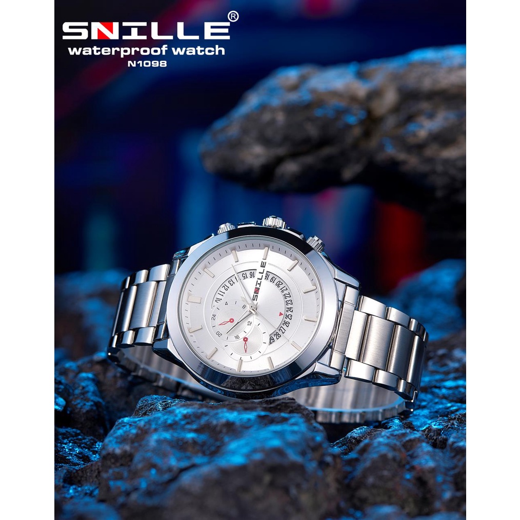 JAM TANGAN PRIA SNILLE ORIGINAL ANTI AIR RANTAI FASHION WATERPROOF