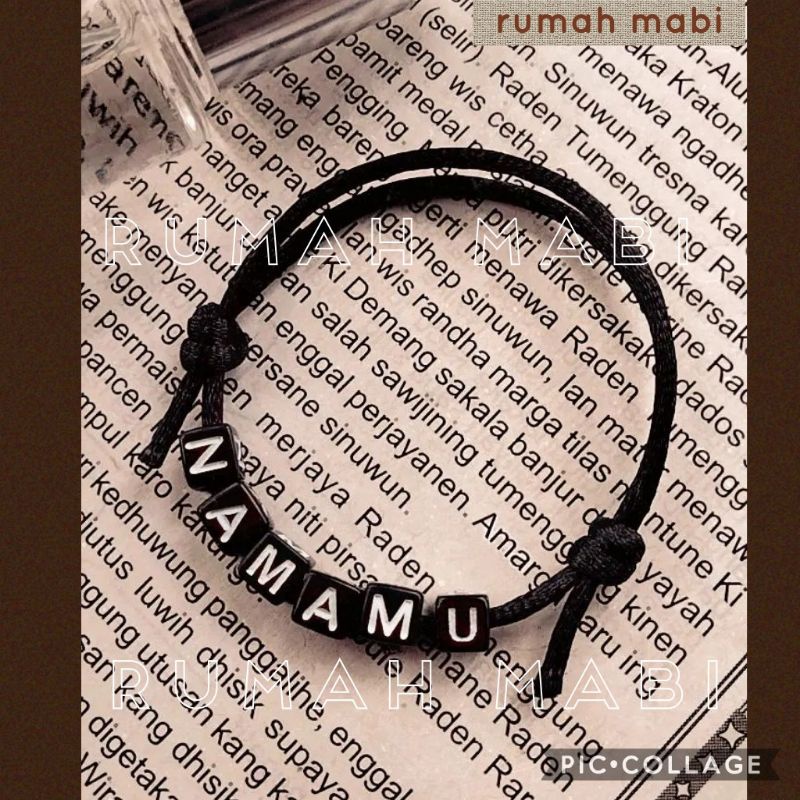 GELANG SATIN REQ NAMA(2-6 HURUF) BONUS KAGET TANPA MINIMAL PEMBELIAN!! BAHAN ORIGINAL TALI SATIN 2.00MM!