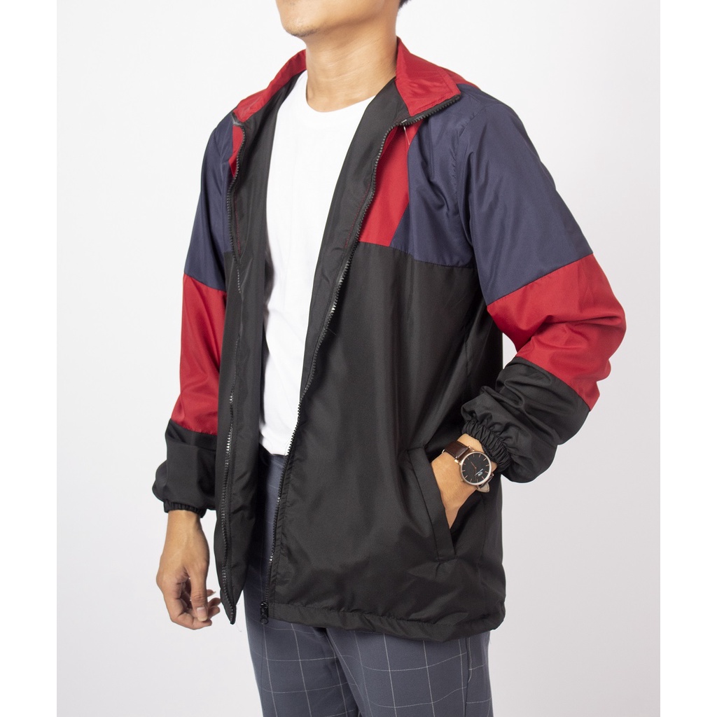 Fortglass Outerwear Unisex Windbreaker Martin Combi Jaket Running Lari Gym Parasut Pria