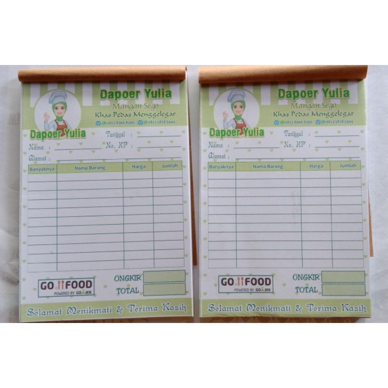 

Nota Olshop request custom