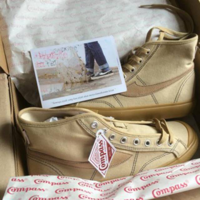  SEPATU  COMPASS  GAZELLE HI CAPPUCINO  SIZE 44 Shopee Indonesia