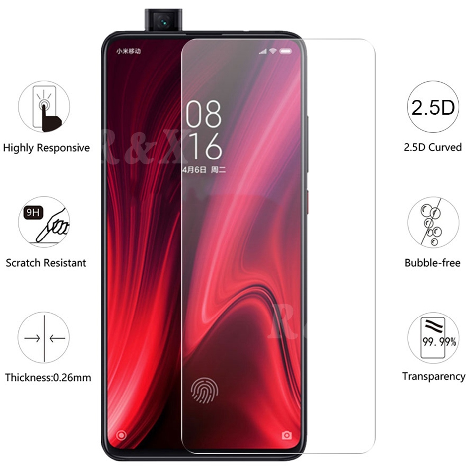 Pelindung Layar Tempered Glass 9h Untuk Xiaomi Redmi 9 9a 9c Note 9s 9 Pro Note 8 7 Pro 8t 9t Pro Note 10 Lite K30 K20 F2 Pro