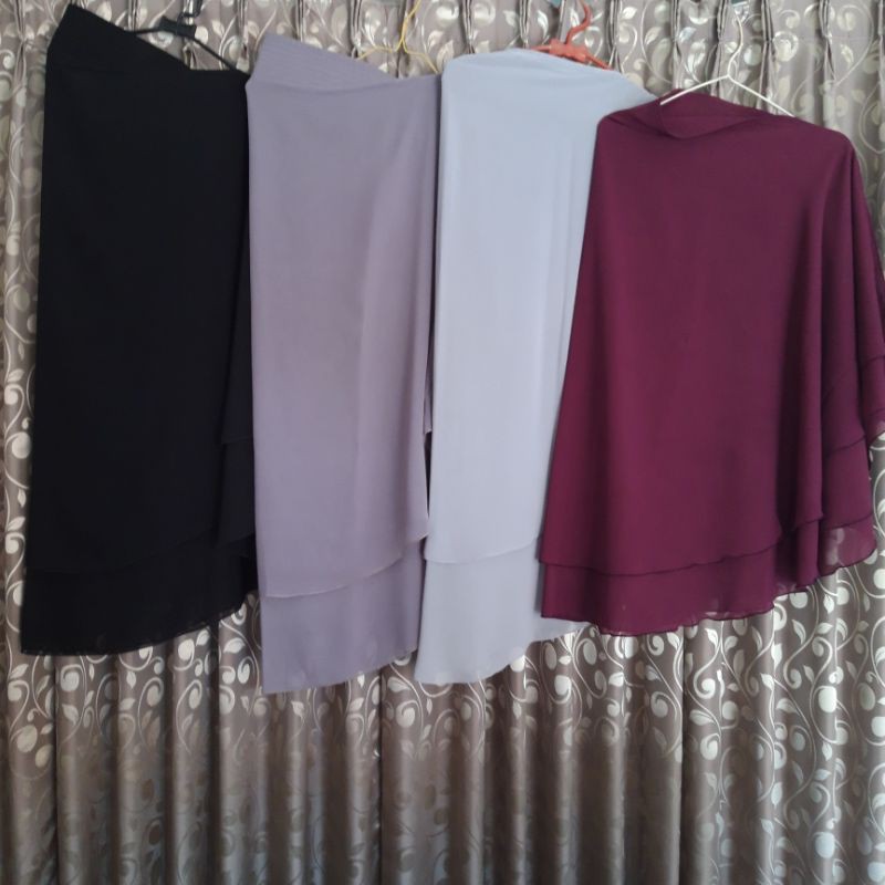 [Preloved] Khimar 2 Layer Hard Pad & Non Pad