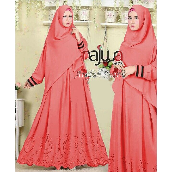 019 NAJWA Syari Busana Muslim Baju Pakaian Gamis Maxi Dress Baru Murah Grosir TanahAbang