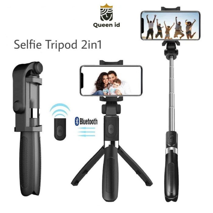Tripod Tongsis Tripod Bluetooth Selfie stick / Tongsis Tripod Universal(D0Y6) Tripot Bluetooth BISA 