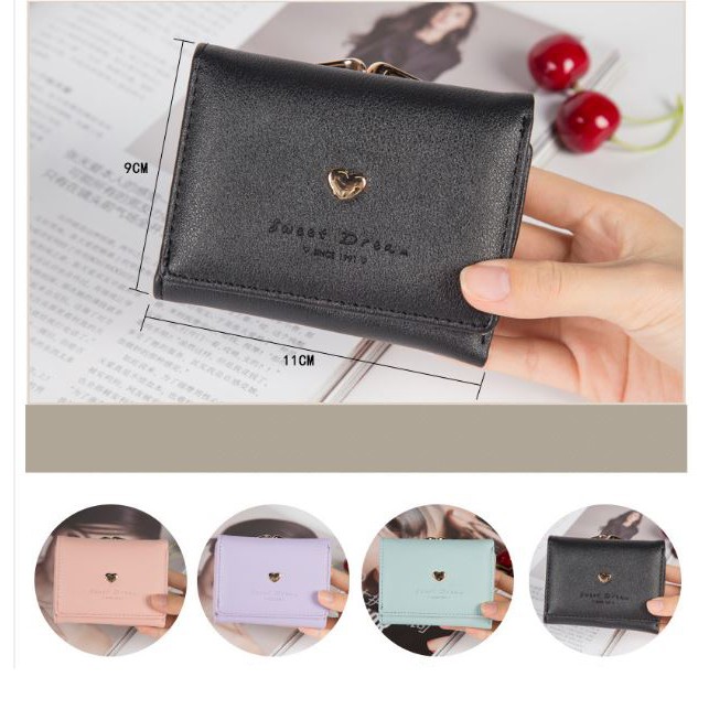 Dompet Wanita Import Quality Korean Style Lipat Tiga 5 Slot Kartu