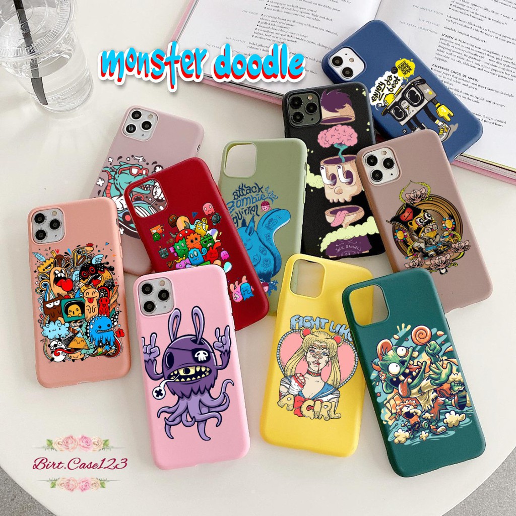 Softcase MONSTER DOODLE Vivo Y53 V7 Y30 Y50 Y20 Y20s Y12s V17 Pro BC4640