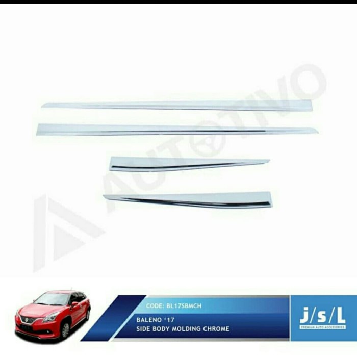 List Pintu Samping Baleno Hatchback Side Body Moulding Chrome
