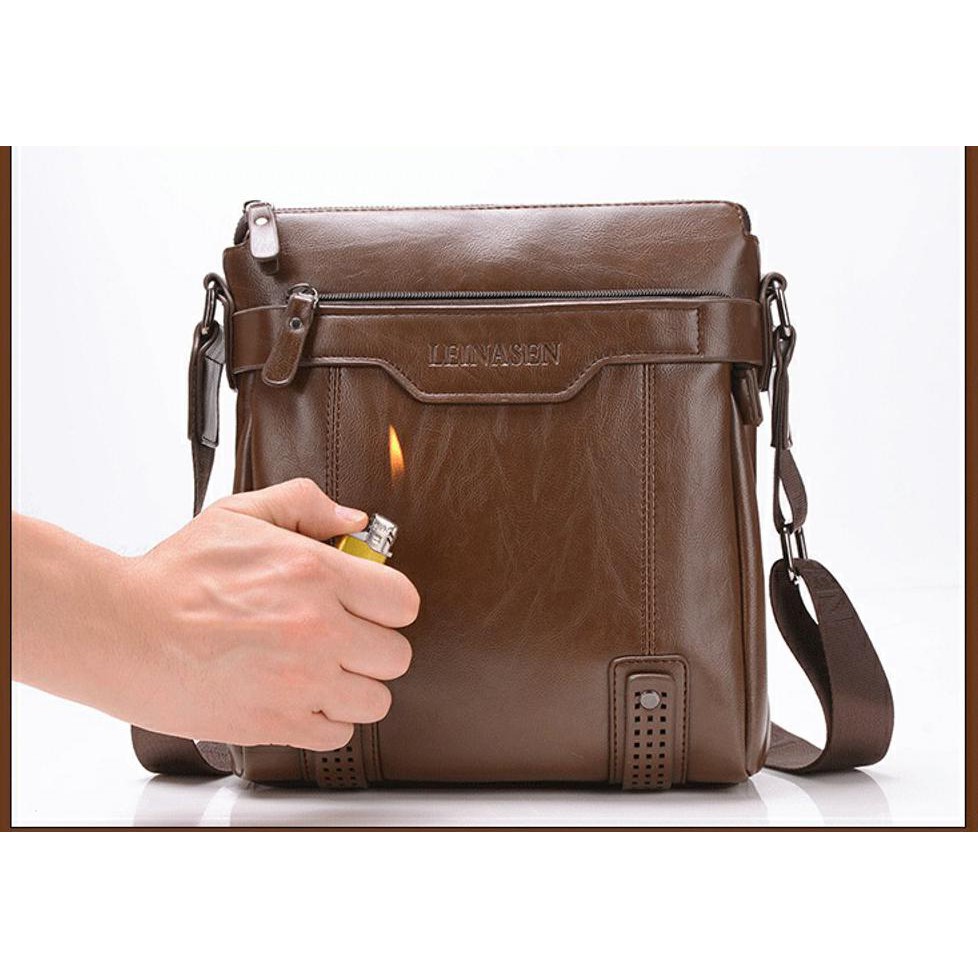 Paling Murah Original Leinasen Tas Import Premium Leather Kulit Selempang Men Shoulder Messenger