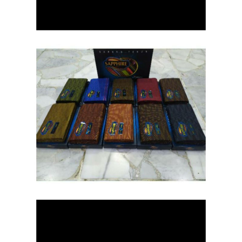 kain sarung  sapphire jaring