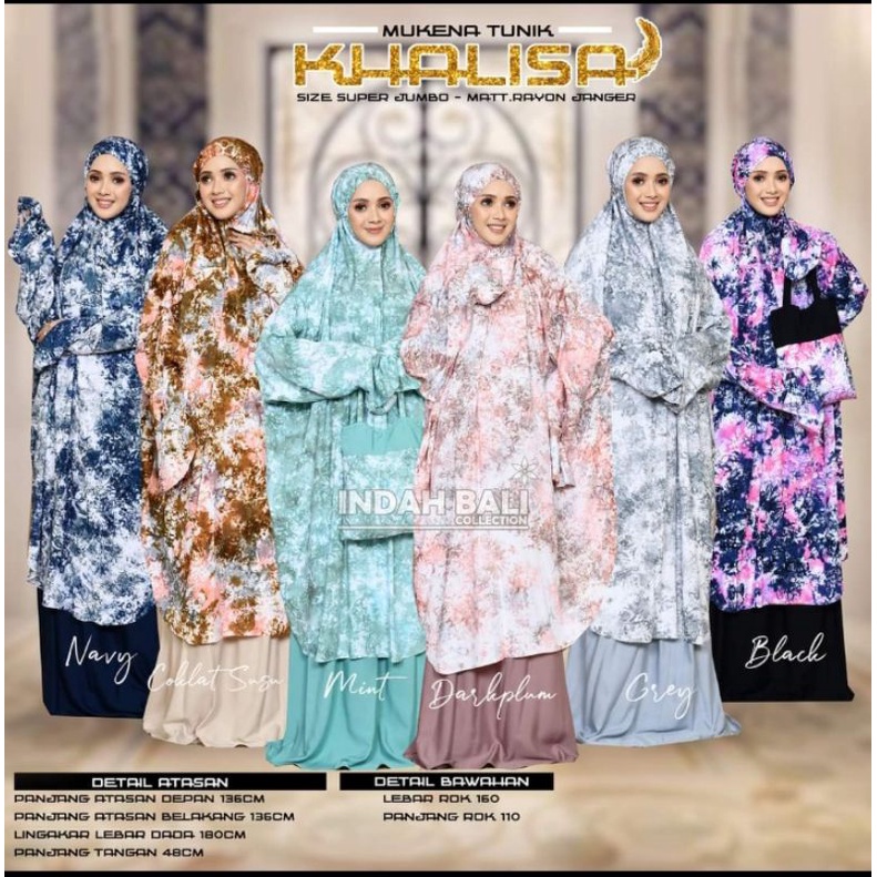 Mukena dewasa mukena khalisa tunik super jumbo