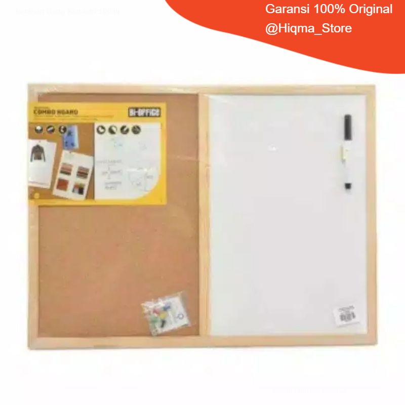 

Papan Kombinasi Gabus dan Whitebord / Cork Board 40x30cm