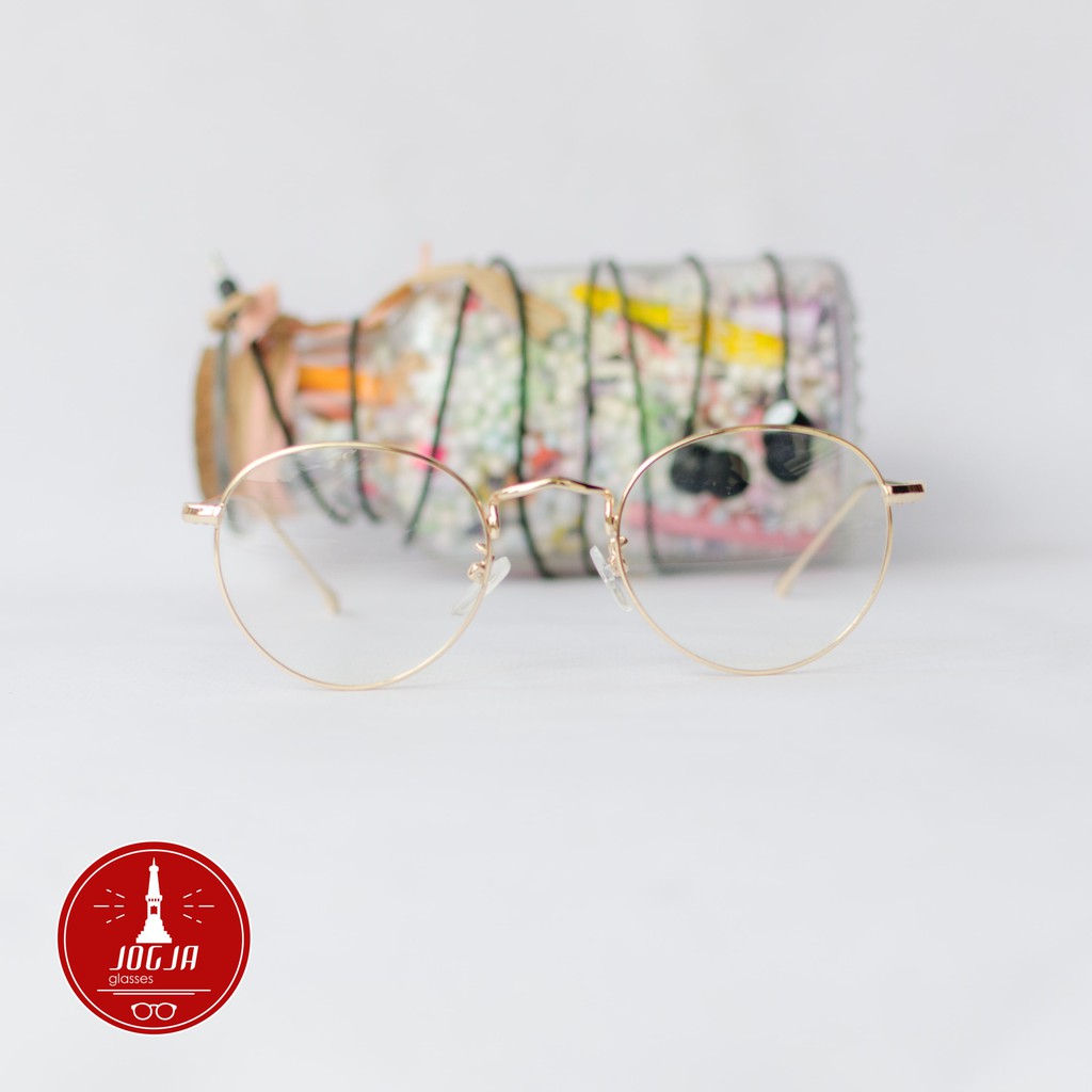 KACAMATA FRAME STYLISH VINTAGE RETRO OVAL - PAMUNGKAS 01
