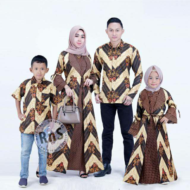 Batik Couple Keluarga Sania Ruffle Ori Ndoro Jowi Dnt Motif Madu Termurah Di Shopee