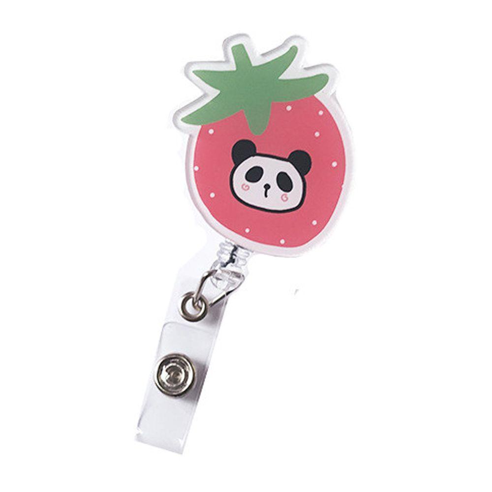 Lanfy Retractable Badge Reel Candy Color Kartun Reel Klip Perawat Dokter Alpukat Siswa Kartu Nama Pemegang