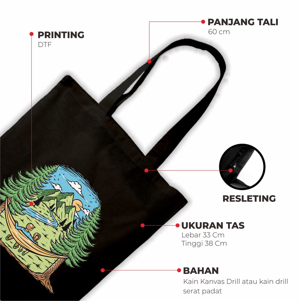 Sevine Totebag Tas Wanita Tote bag Resleting Girl Vintage Black Series Hitam - SRF8