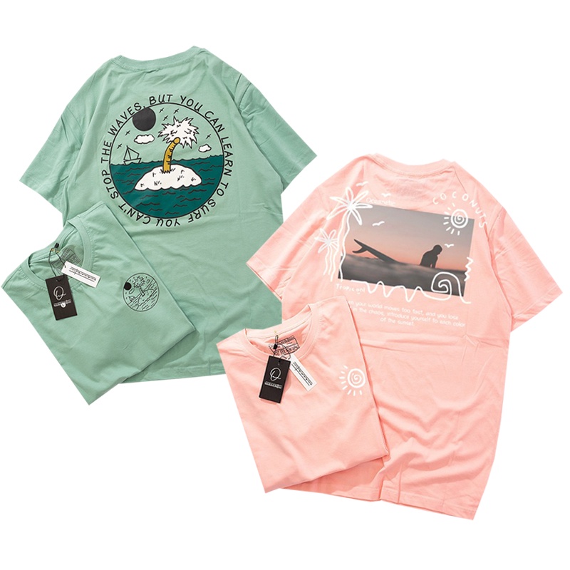 Jual [COD] Kaos Surfing Oversize Pria Dan Wanita Full Tag Original