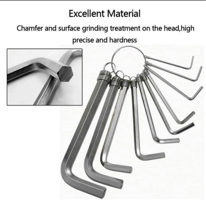 Termurah Set Hex Key Ring 1 2 3 4 5 6 7 8 9 10 Tools Wrench 10 IN 1