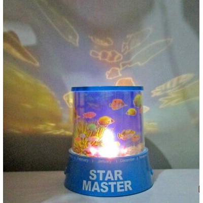 Image of Star Master Lampu Tidur Proyektor Dolphin lumba - lumba laut biru samudra bagus #0