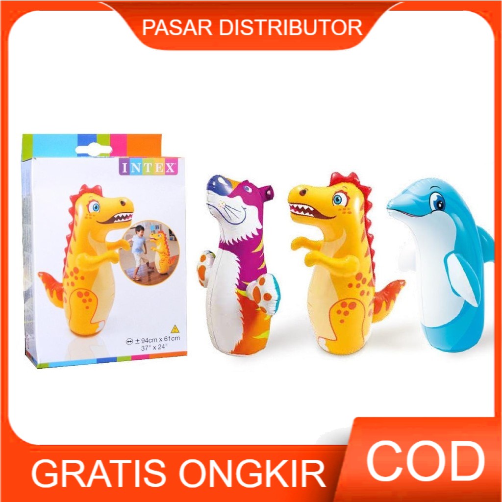 Mainan Anak Samsak Tinju Intex44669 3D Bop Bags Animal Dino -Tiger - Mainan Anak