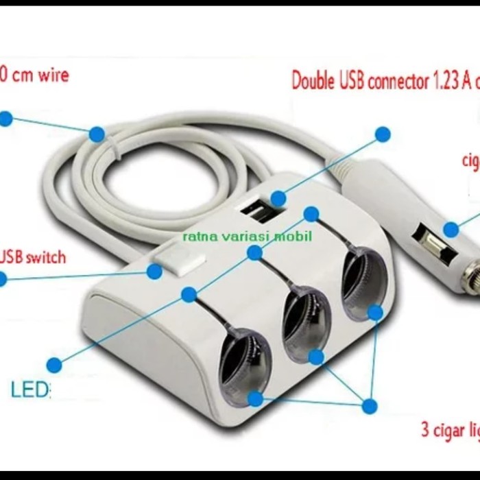 soket lighter colokan lighter pemantik api lighter penambah daya usb