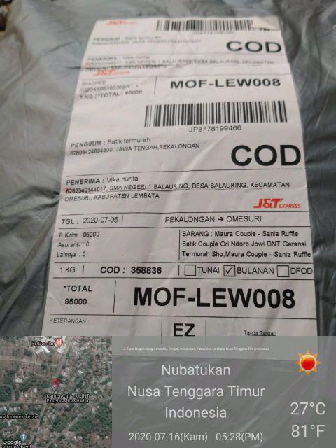 Maura Couple - Sania Ruffle Batik Couple Ori Ndoro Jowi Dnt Garansi Termurah Shopee Hayunda Sarwenda