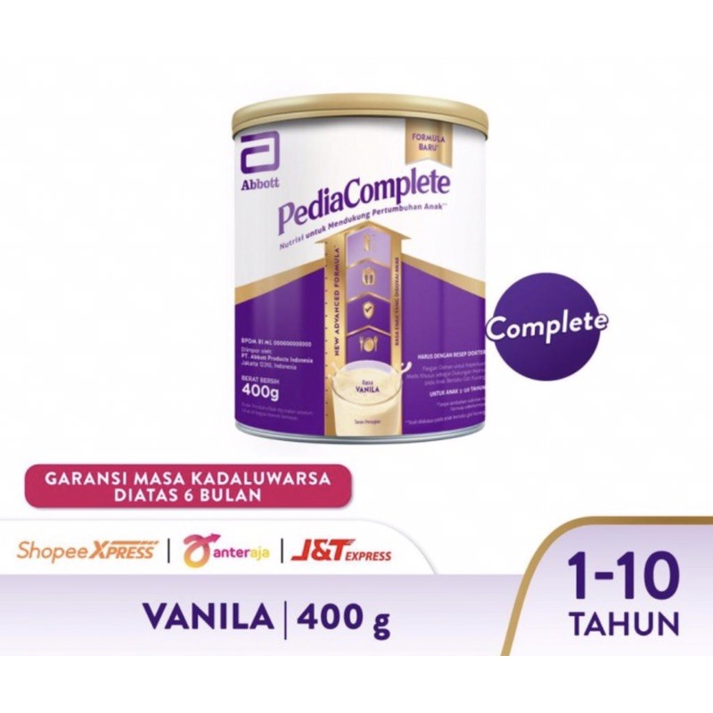 Pediacomplete 400 &amp; 850 gram vanilla ( susu nutrisi lengkap pertumbuhan anak )