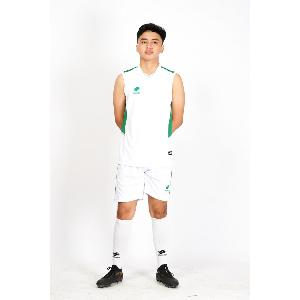 setelan jersey bola/futsal fantasy training diaiway putih hijau