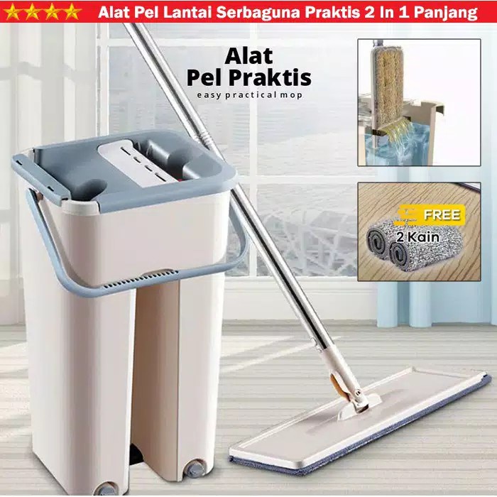 BISA COD!!Alat Pel Praktis 2 kain termurah anti lengket modern /Pel Lantai ULTRA MOP Alat Pembersih Lantai TERMURAH