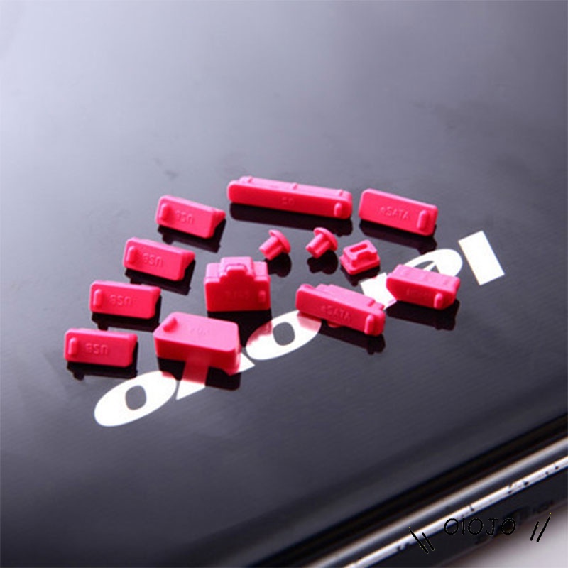 13pcs/set Silikon Elastis Anti Debu Pelindung Port Laptop Notebook Komputer - ol-3