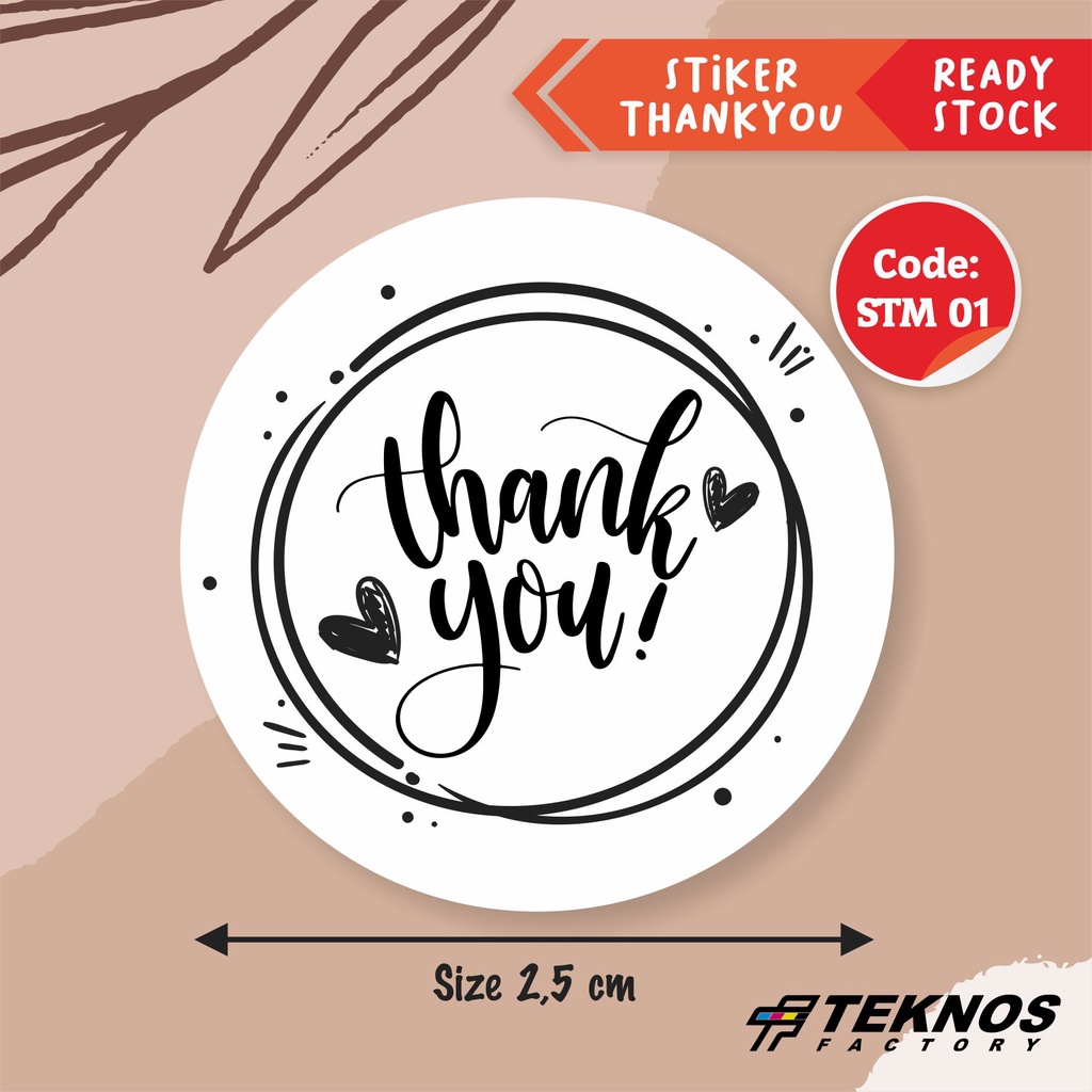 

[30 PCS] STIKER THANK YOU BONTAK CHROMO STM 01
